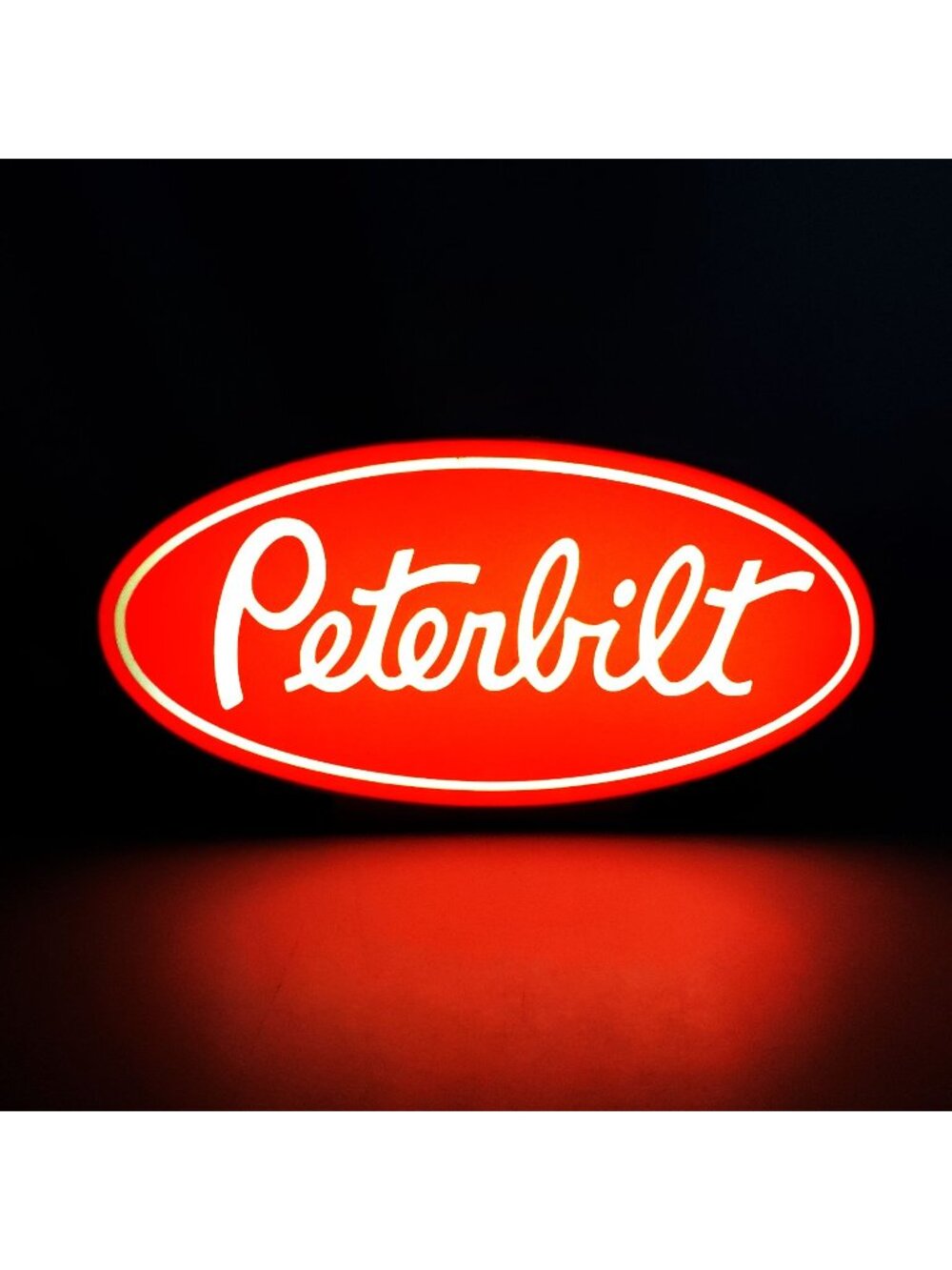 Peterbilt LED Light Box Sign - 10" x 5" USB Powered with Dimmer - Made in USA
